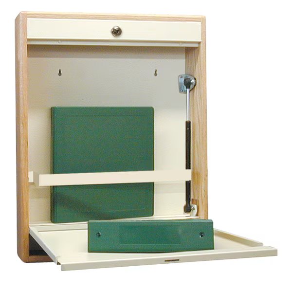 Elite Natural Wood Frame Wall Desk In Oak (25